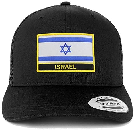 Trendy Apparel Shop Flexfit XXL Israel Flag Retro Trucker Mesh Cap