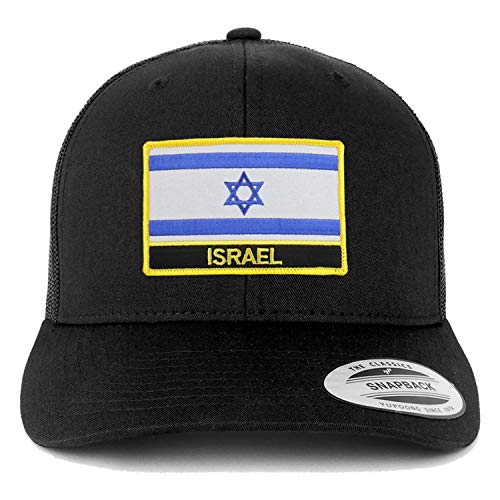 Trendy Apparel Shop Israel Flag Patch Retro Trucker Mesh Cap