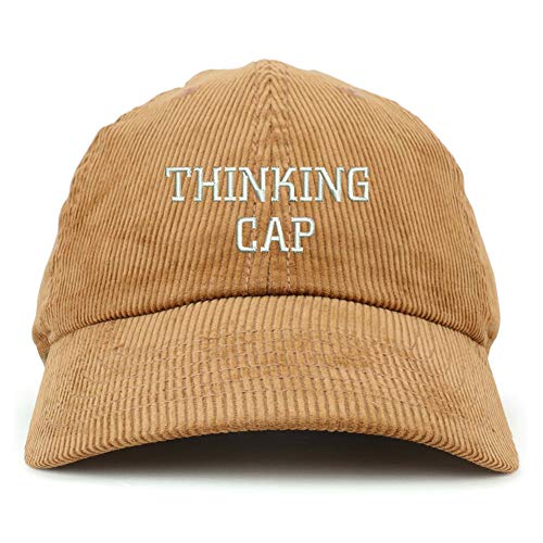 Trendy Apparel Shop Thinking Cap Washed Corduroy Unstructured Baseball Cap