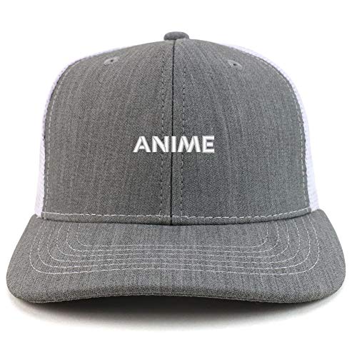 Trendy Apparel Shop Anime Cotton Two Tone Mesh Back Trucker Baseball Cap