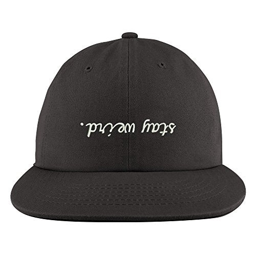 Trendy Apparel Shop Stay Weird Embroidered Unstructured Flatbill Adjustable Cap