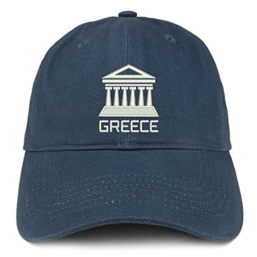 Trendy Apparel Shop Greece Embroidered Soft Crown 100% Brushed Cotton Cap