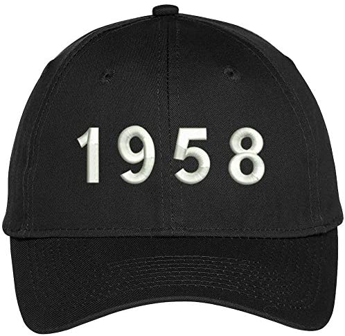 Trendy Apparel Shop 1958 Birth Year Embroidered Baseball Cap
