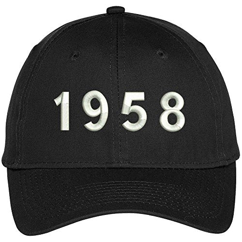Trendy Apparel Shop 1958 Birth Year Embroidered Baseball Cap
