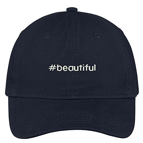 Trendy Apparel Shop Hashtag #Beautiful Embroidered Low Profile Soft Cotton Brushed Baseball Cap