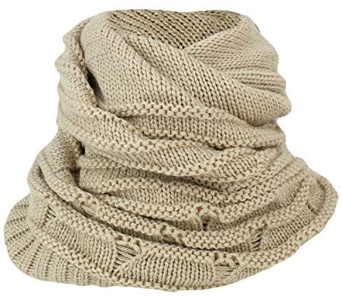 Trendy Apparel Shop 2 in 1 Winter Ponytail Slouchy Beanie Hat and Neck Warmer