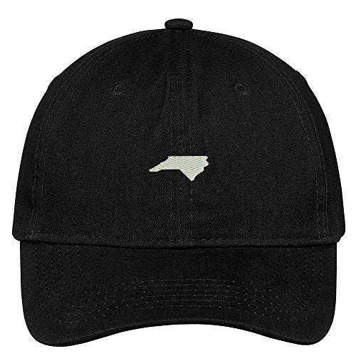 Trendy Apparel Shop North Carolina State Map Embroidered Low Profile Soft Cotton Brushed Baseball Cap