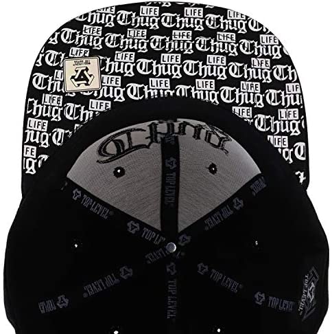 Trendy Apparel Shop 3D Thug Life Embroidered Flatbill Snapback Baseball Cap