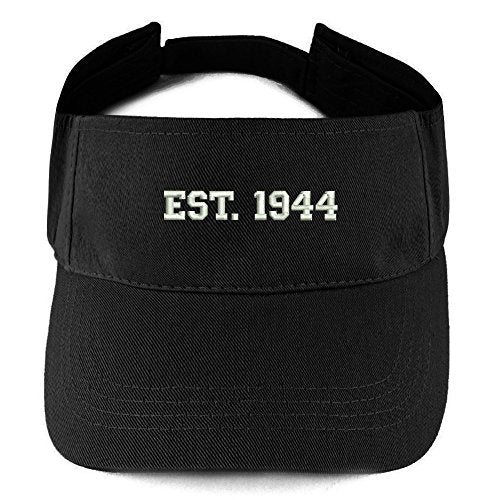 Trendy Apparel Shop EST 1944 Embroidered - 77th Birthday Gift Summer Adjustable Visor