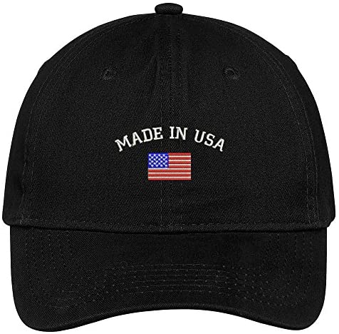 Trendy Apparel Shop American Flag and Made in USA Embroidered Dad Hat Patriotic Cap