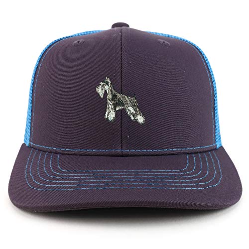Trendy Apparel Shop Miniature Schnauzer Dog Two Tone Trucker Baseball Cap