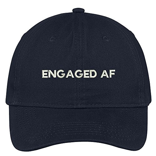Trendy Apparel Shop Engaged Af Embroidered Soft Crown 100% Brushed Cotton Cap