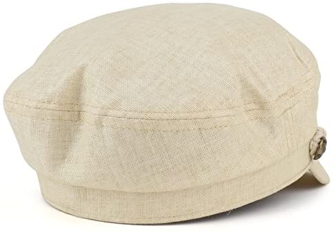 Trendy Apparel Shop Linen Cotton Newsboy Fisherman Rope Band Fiddler Cap