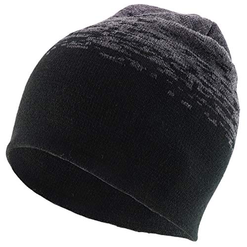 Trendy Apparel Shop Made in USA Static Pattern Designed Knit Short Winter Beanie