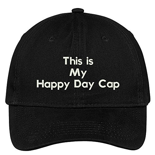 Trendy Apparel Shop This Is My Happy Day Cap Embroidered Brushed 100% Cotton Baseball Cap