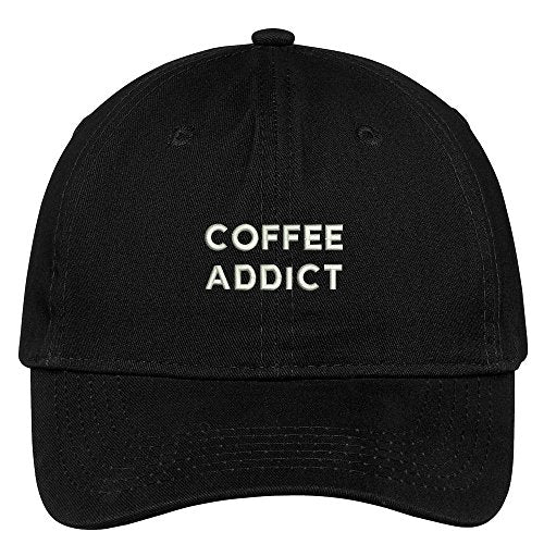 Trendy Apparel Shop Coffee Addict Embroidered Low Profile Soft Cotton Brushed Baseball Cap
