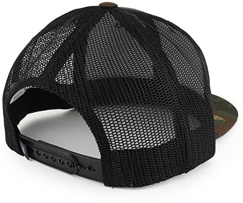 Trendy Apparel Shop Structured Crown Mesh Back Snapback Hat with Flat Bill