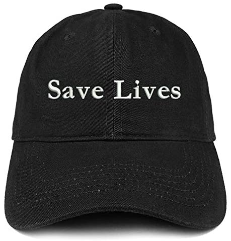Trendy Apparel Shop Save Lives Embroidered Soft Crown Cotton Cap