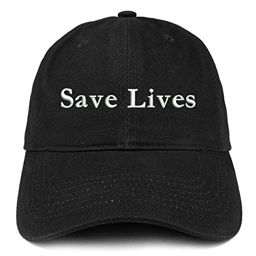 Trendy Apparel Shop Save Lives Embroidered Soft Crown Cotton Cap