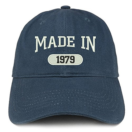 Trendy Apparel Shop Made in 1979 Embroidered 42nd Birthday Brushed Cotton Cap
