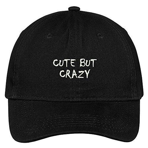 Trendy Apparel Shop Cute But Crazy Embroidered Soft Cotton Adjustable Cap Dad Hat