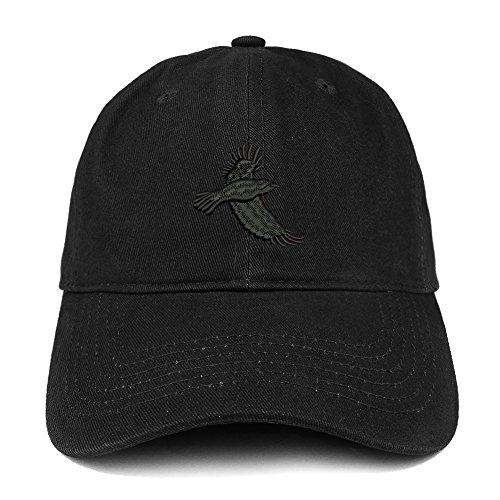 Trendy Apparel Shop Small Raven Quality Embroidered Low Profile Brushed Cotton Dad Hat Cap