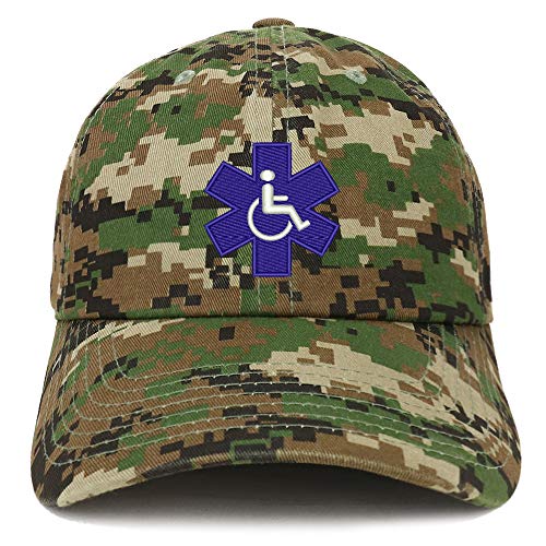Trendy Apparel Shop Service Dog with Wheel Chair Logo Embroidered Brushed Cap