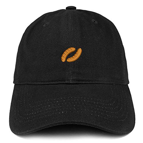 Trendy Apparel Shop Hot Dog Embroidered Soft Crown 100% Brushed Cotton Cap