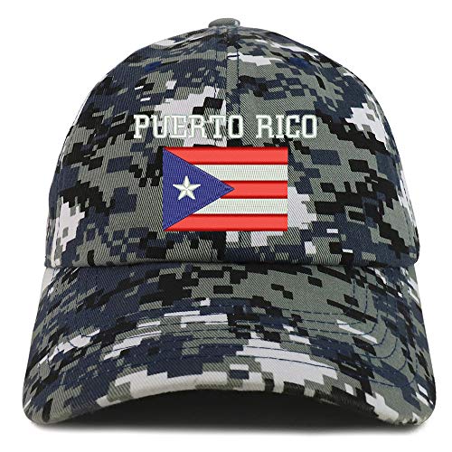 Trendy Apparel Shop Puerto Rico Embroidered Soft Crown 100% Brushed Cotton Cap