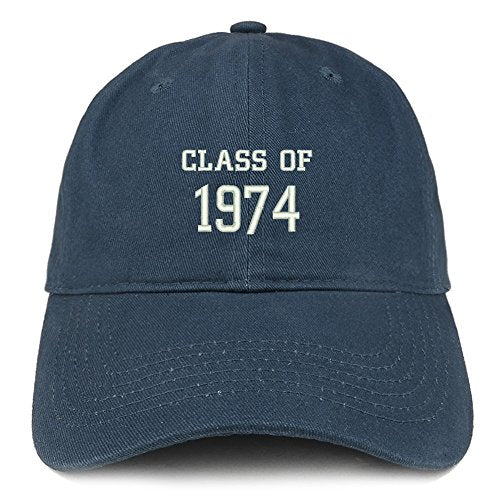 Trendy Apparel Shop Class of 1974 Embroidered Reunion Brushed Cotton Baseball Cap