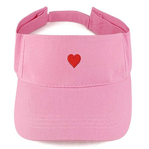 Trendy Apparel Shop Emoticon Heart Embroidered Summer Adjustable Visor