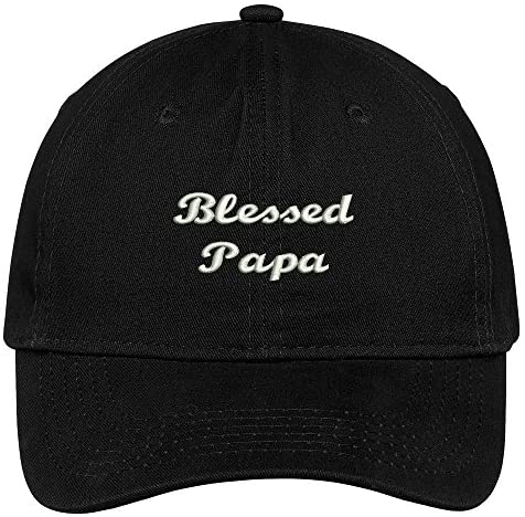 Trendy Apparel Shop Blessed Papa Embroidered Low Profile Soft Cotton Brushed Baseball Cap
