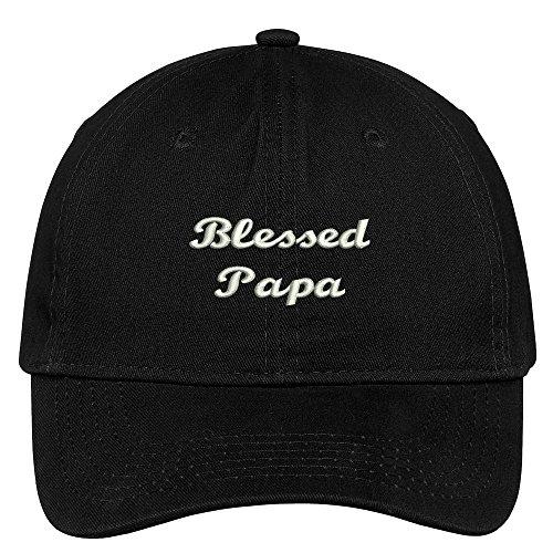 Trendy Apparel Shop Blessed Papa Embroidered Low Profile Soft Cotton Brushed Baseball Cap