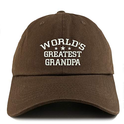 Trendy Apparel Shop World's Greatest Grandpa Solid Adjustable Unstructured Hat