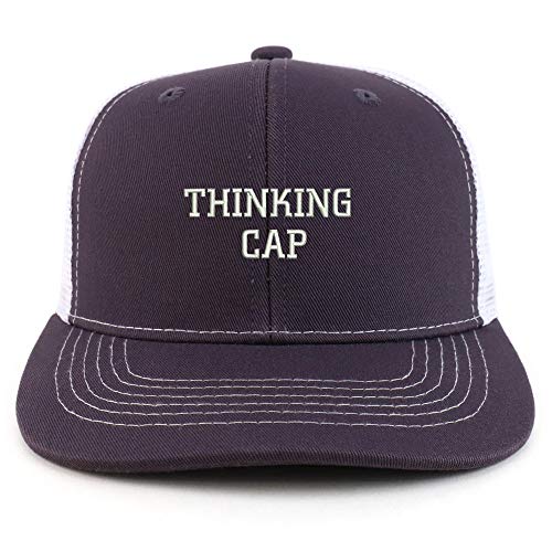 Trendy Apparel Shop Thinking Cap Washed Two Tone Trucker Baseball Cap