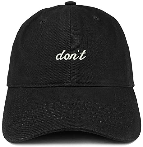 Trendy Apparel Shop Don't Embroidered Brushed Cotton Adjustable Cap Dad Hat