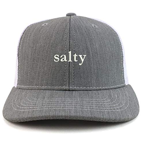 Trendy Apparel Shop Salty Embroidered Cotton Two Tone Trucker Baseball Cap