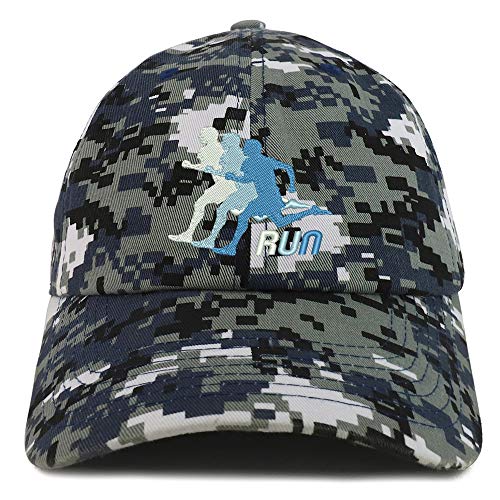 Trendy Apparel Shop Running Embroidered Soft Crown 100% Brushed Cotton Cap