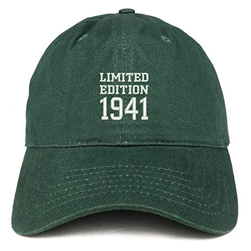Trendy Apparel Shop Limited Edition 1941 Embroidered Birthday Gift Brushed Cotton Cap