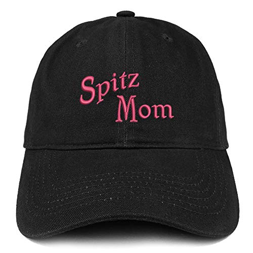 Trendy Apparel Shop Spitz Mom Embroidered Soft Crown 100% Brushed Cotton Cap