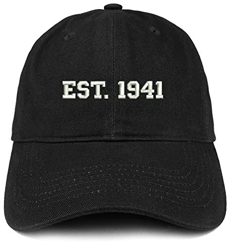 Trendy Apparel Shop EST 1940 Embroidered - 80th Birthday Gift Soft Cotton Baseball Cap