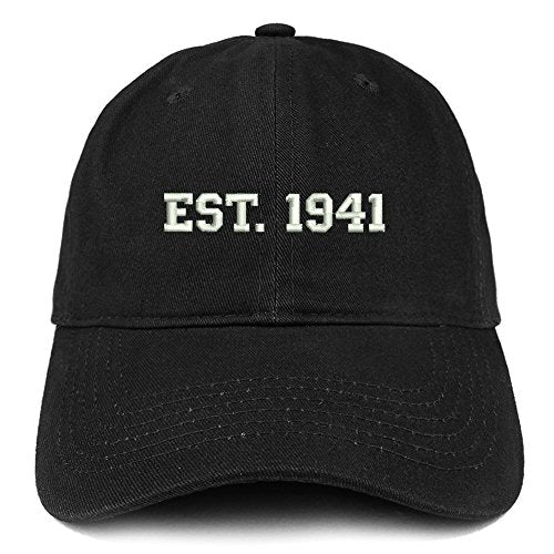 Trendy Apparel Shop EST 1940 Embroidered - 80th Birthday Gift Soft Cotton Baseball Cap