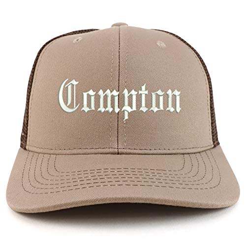 Trendy Apparel Shop Compton City Old English Two Tone Trucker Baseball Cap