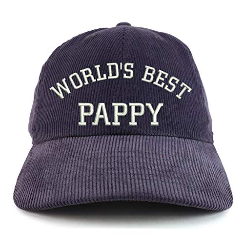 Trendy Apparel Shop World's Best Pappy Cotton Corduroy Unstructured Baseball Cap