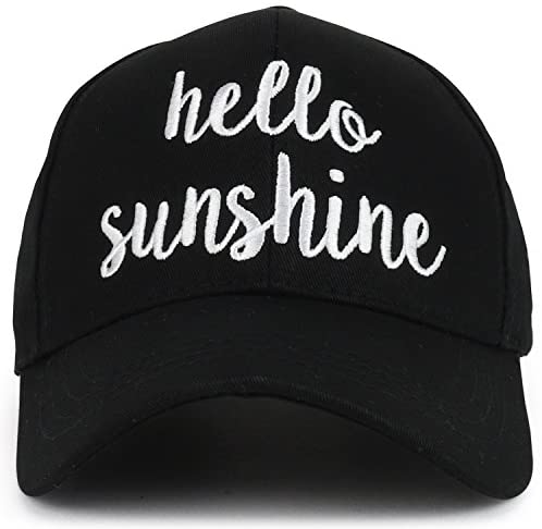 Trendy Apparel Shop Hello Sunshine Cursive Texts Embroidered Baseball Cap