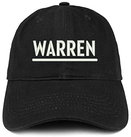 Trendy Apparel Shop Elizabeth Warren Embroidered Soft Crown 100% Brushed Cotton Cap