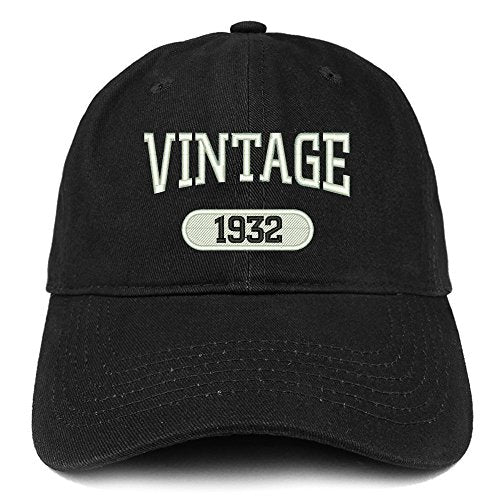 Trendy Apparel Shop Vintage 1932 Embroidered 89th Birthday Relaxed Fitting Cotton Cap