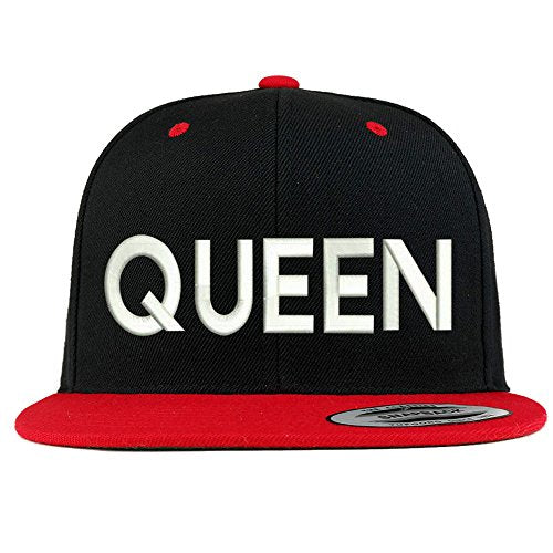 Trendy Apparel Shop Queen Embroidered Premium 2-Tone Flat Bill Snapback Cap