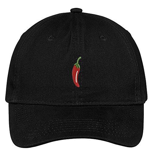 Trendy Apparel Shop Red Hot Pepper Embroidered Cap Premium Cotton Dad Hat