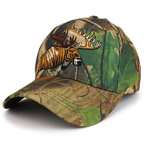 Trendy Apparel Shop Moose Embroidered Structured Hunting Baseball Cap